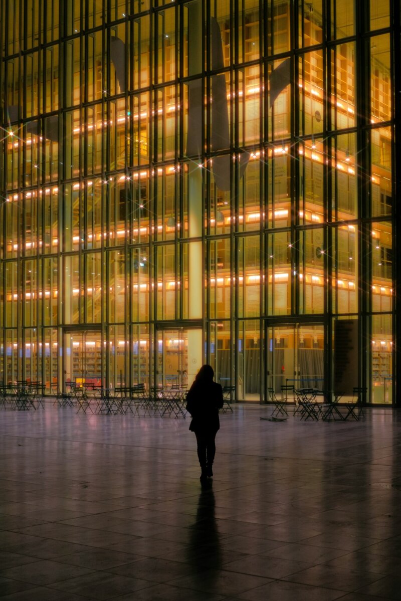 SNFCC at night.